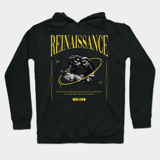 Renaissance Yellow Streetwear Design Statue Roman Hoodie